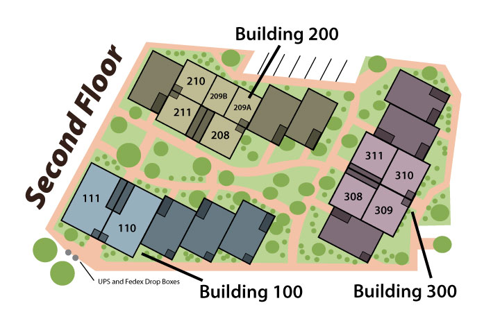 Washington Square West second floor office park map